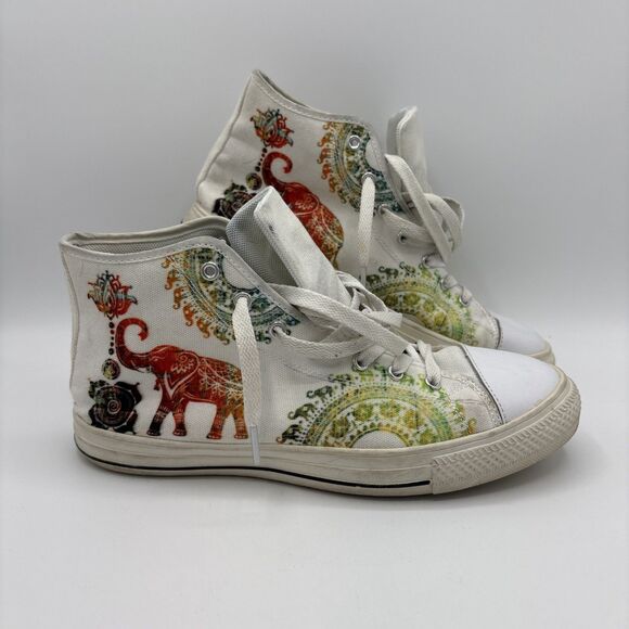 Twin Elephant Hi Top Shoes Converse-Like Size 9 Women’s - Picture 1 of 13